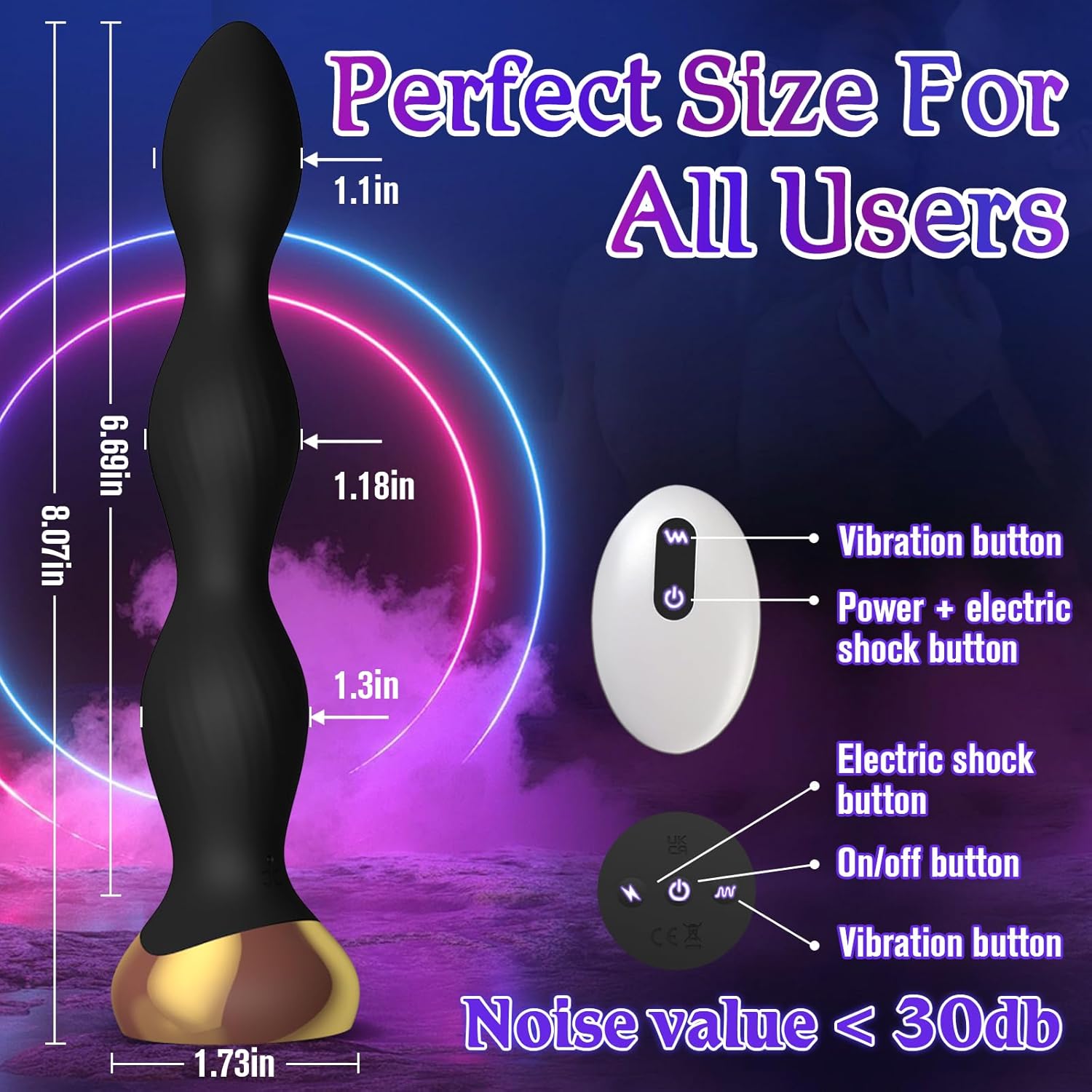 ShockSpire Beaded Vibrator – Electro & Vibe Control