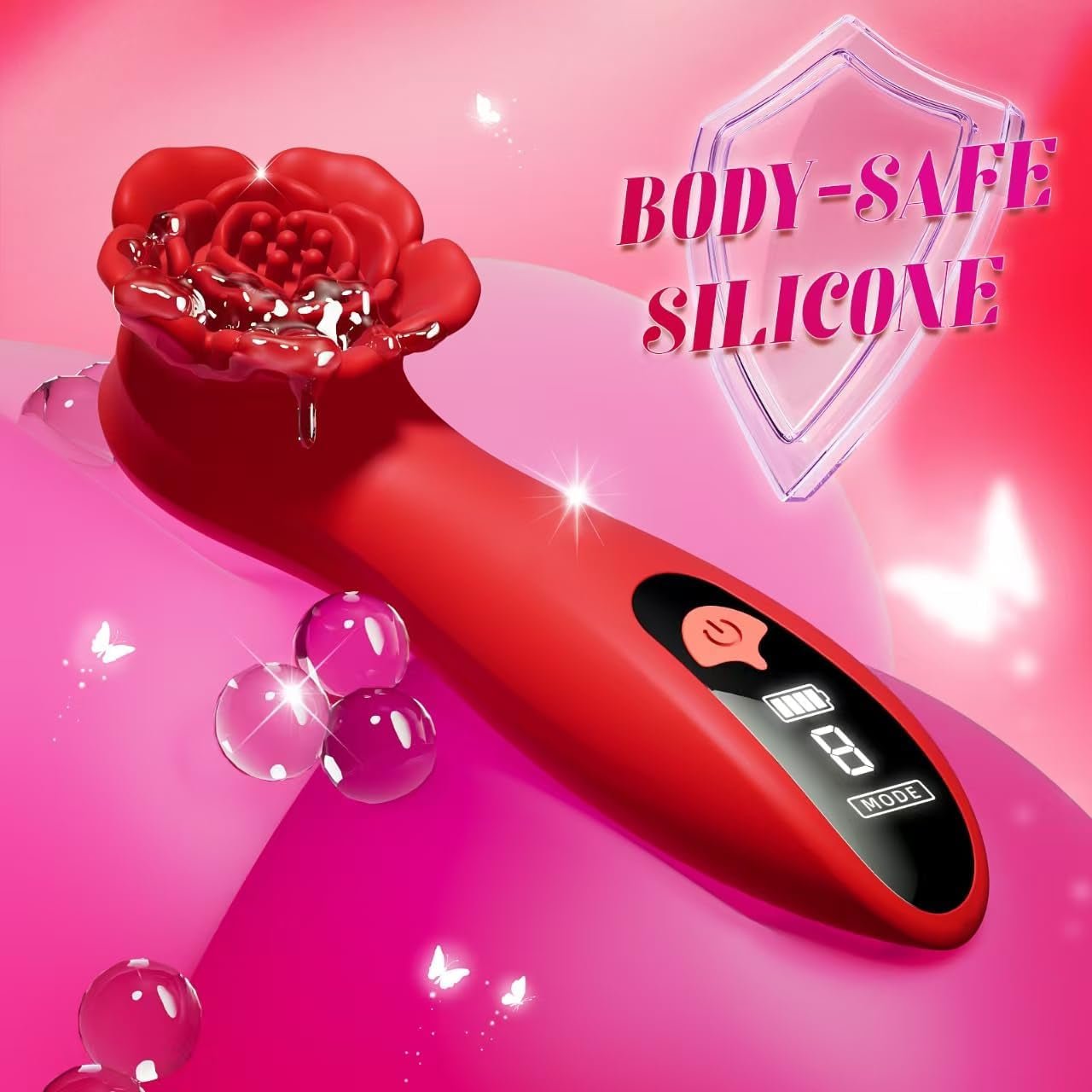 SilkWhisper LCD Mini Clit & Nipple Wand Vibrator
