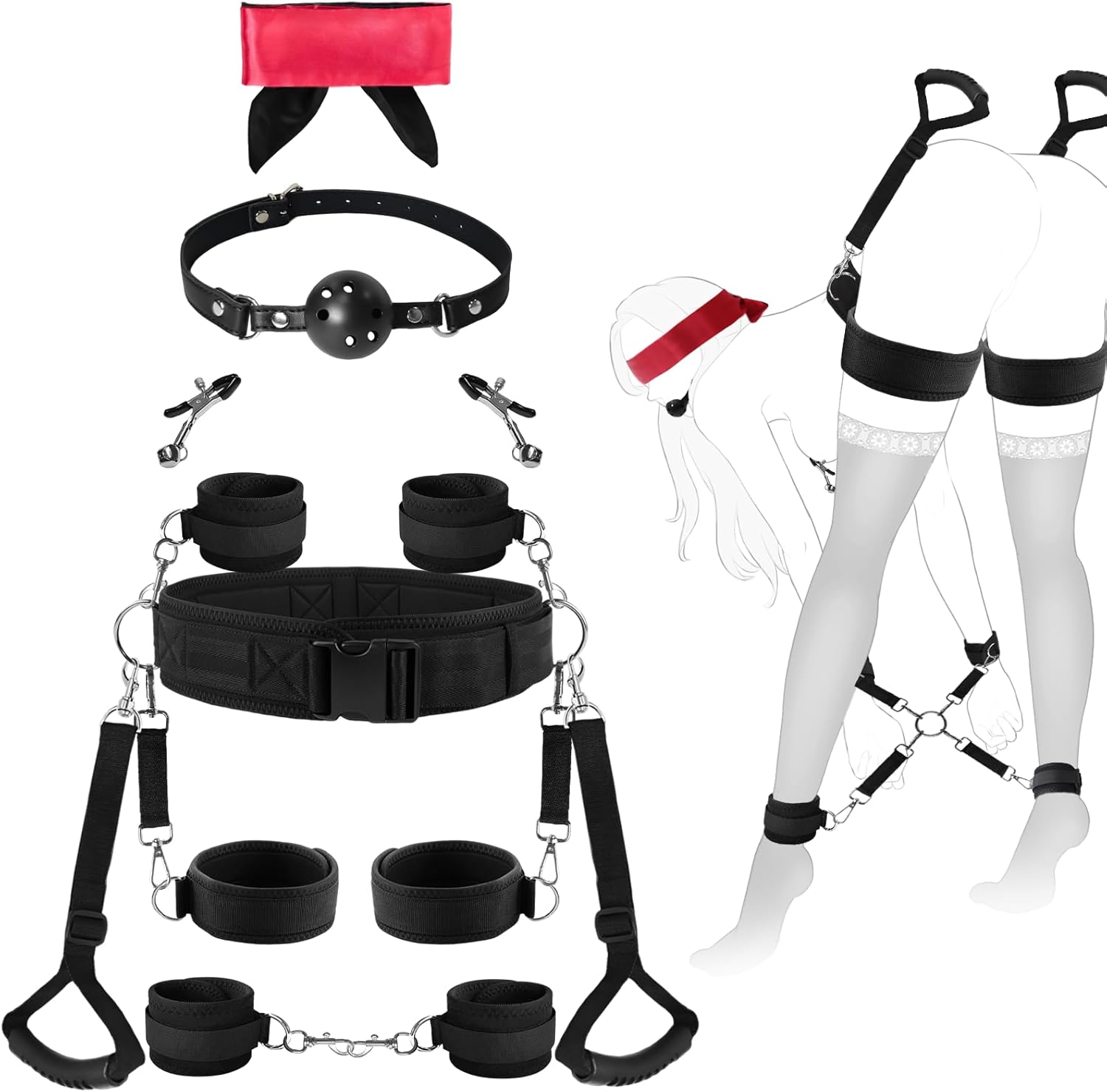 SinGrip 9-Piece BDSM Restraints Set