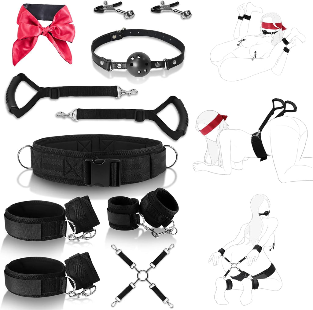 SinGrip 9-Piece BDSM Restraints Set