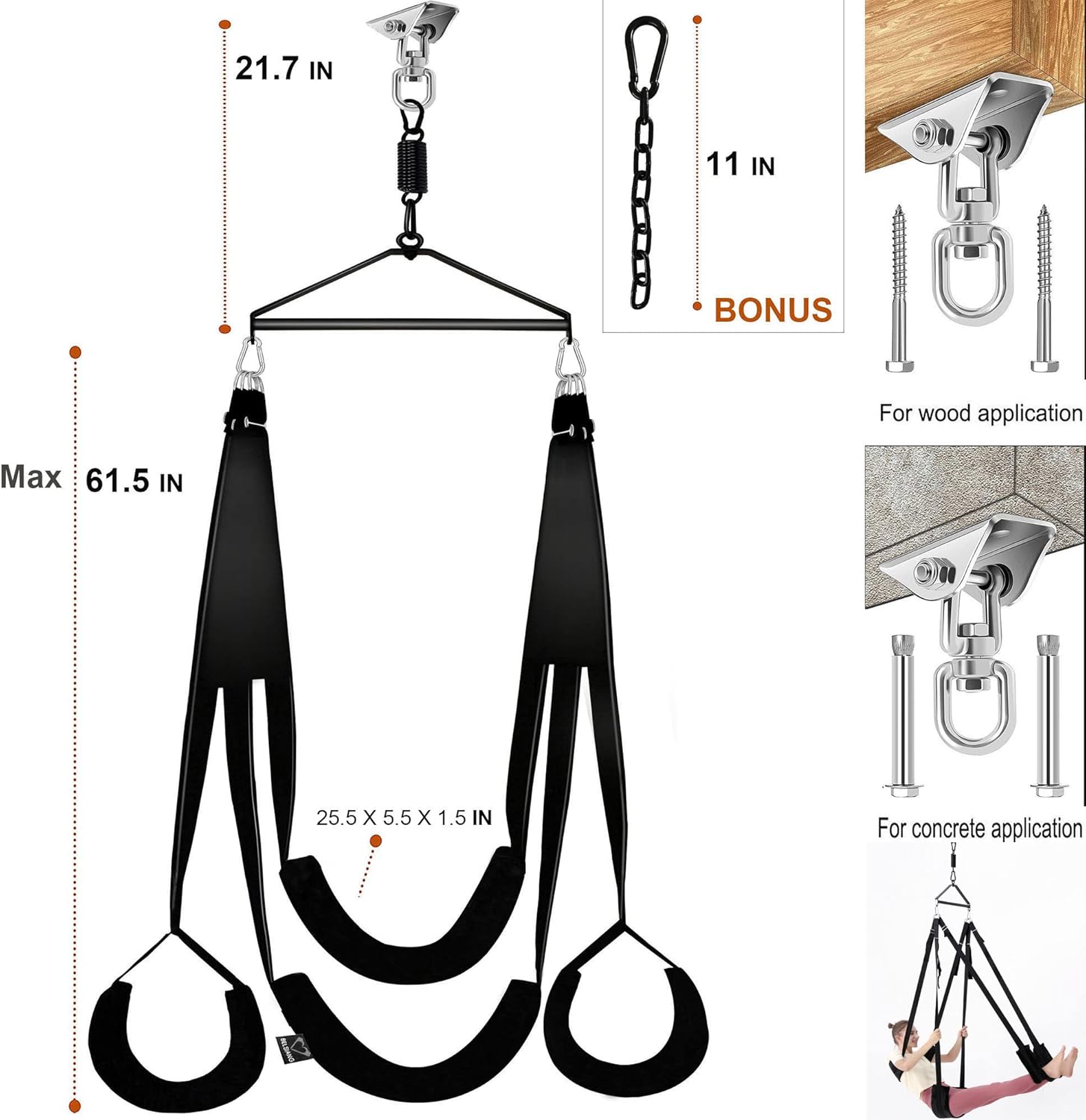 SkyPulse 360° Ceiling Sex Swing