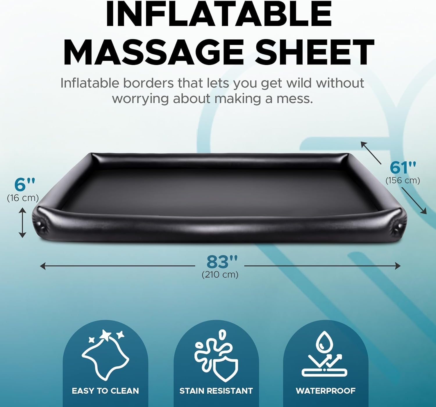 SlickTide Inflatable Sex Sheet with Raised Sides