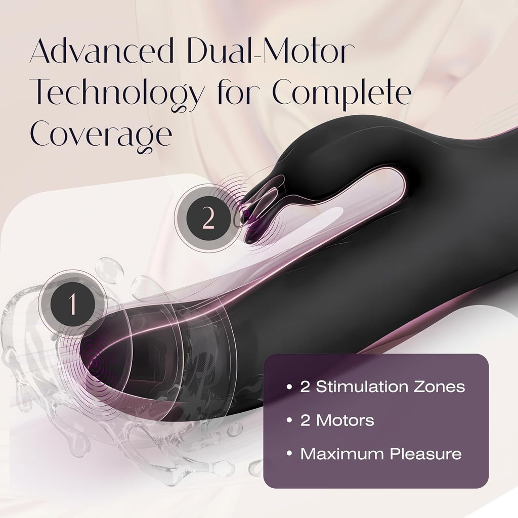 SlimMuse 12 Mode Dual Motor Rabbit Vibrator