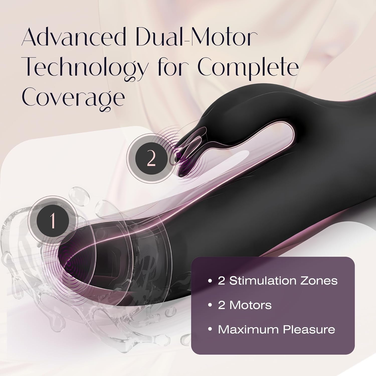 SlimMuse 12 Mode Dual Motor Rabbit Vibrator