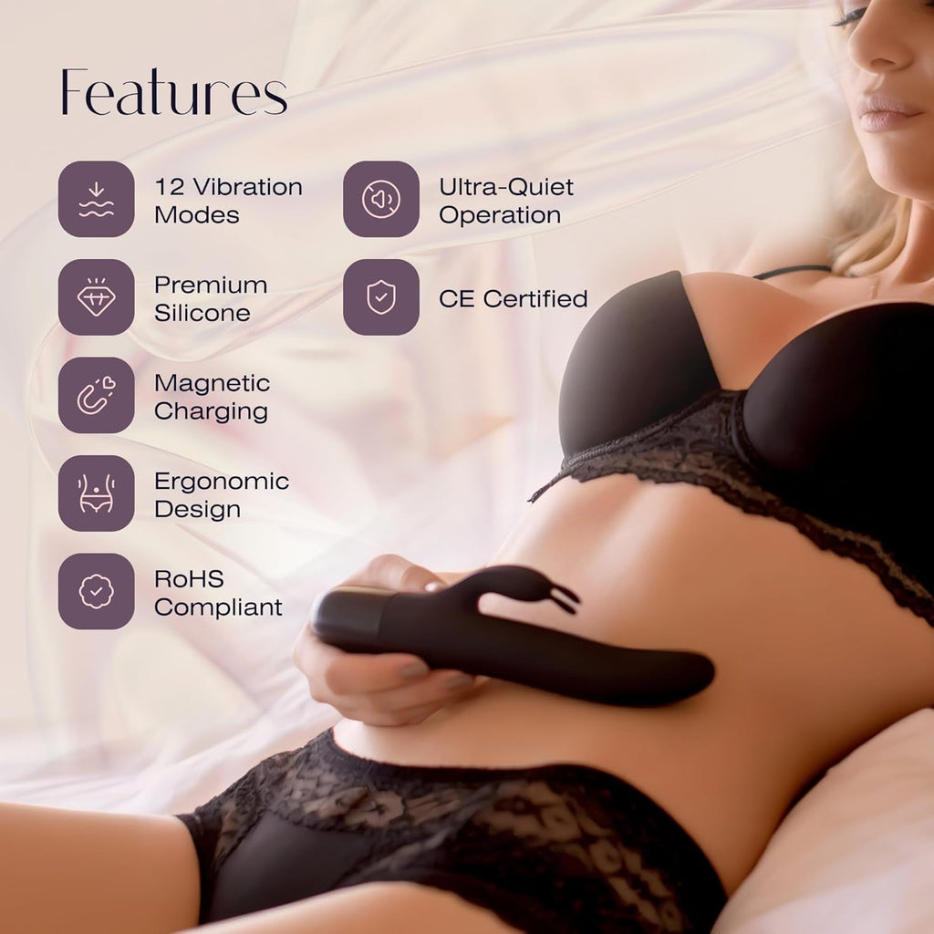 SlimMuse 12 Mode Dual Motor Rabbit Vibrator