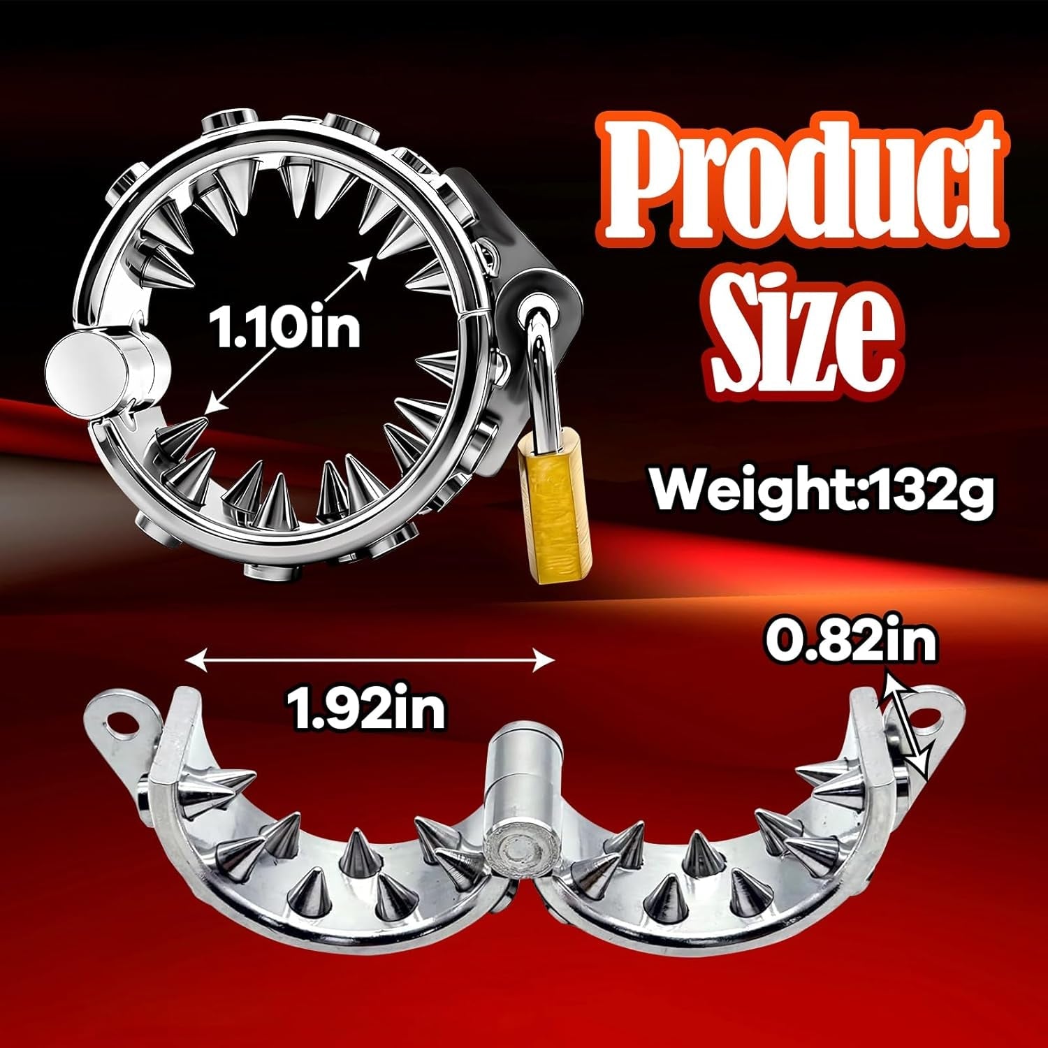 SpikeLock Stainless Steel CBT BDSM Ball Stretcher