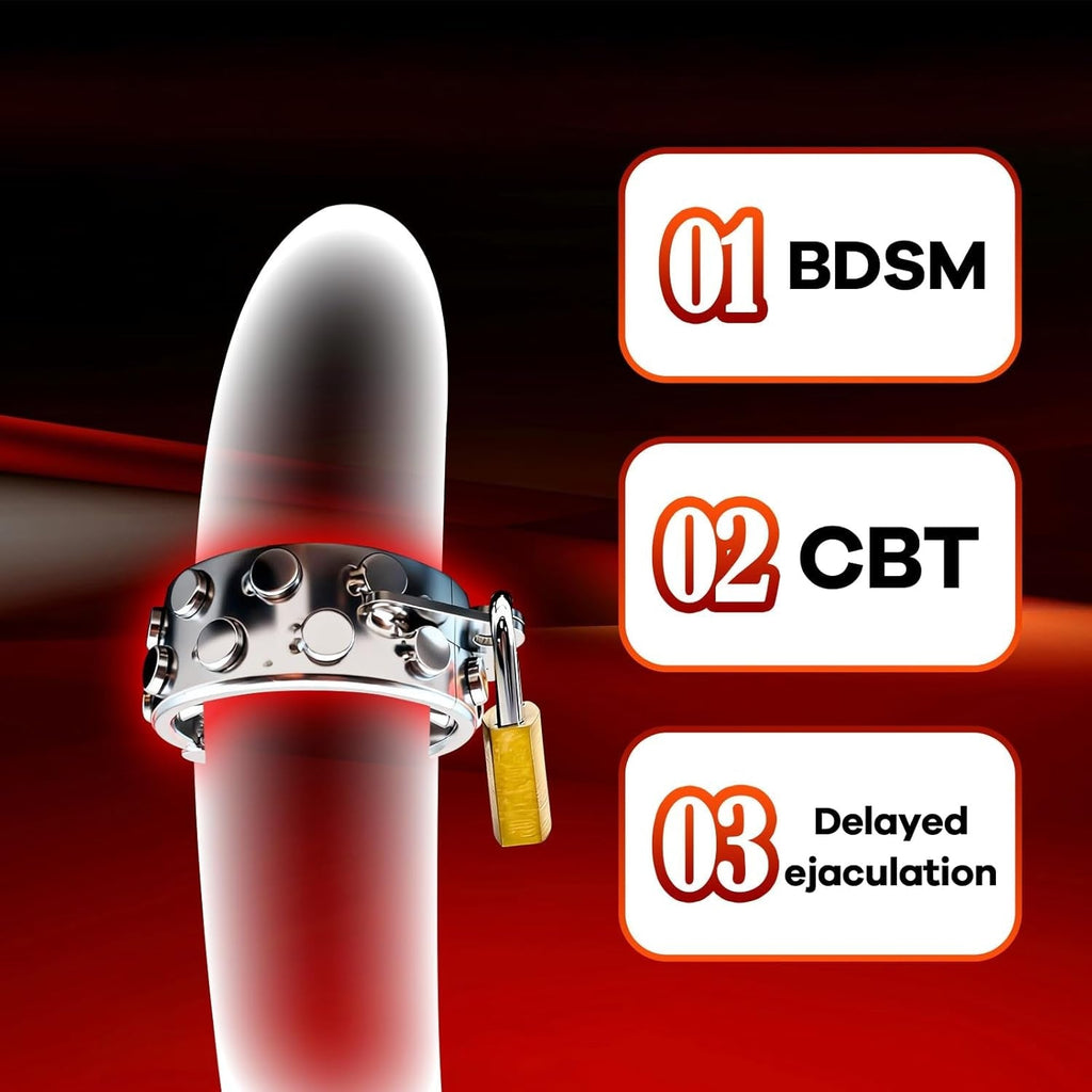SpikeLock Stainless Steel CBT BDSM Ball Stretcher