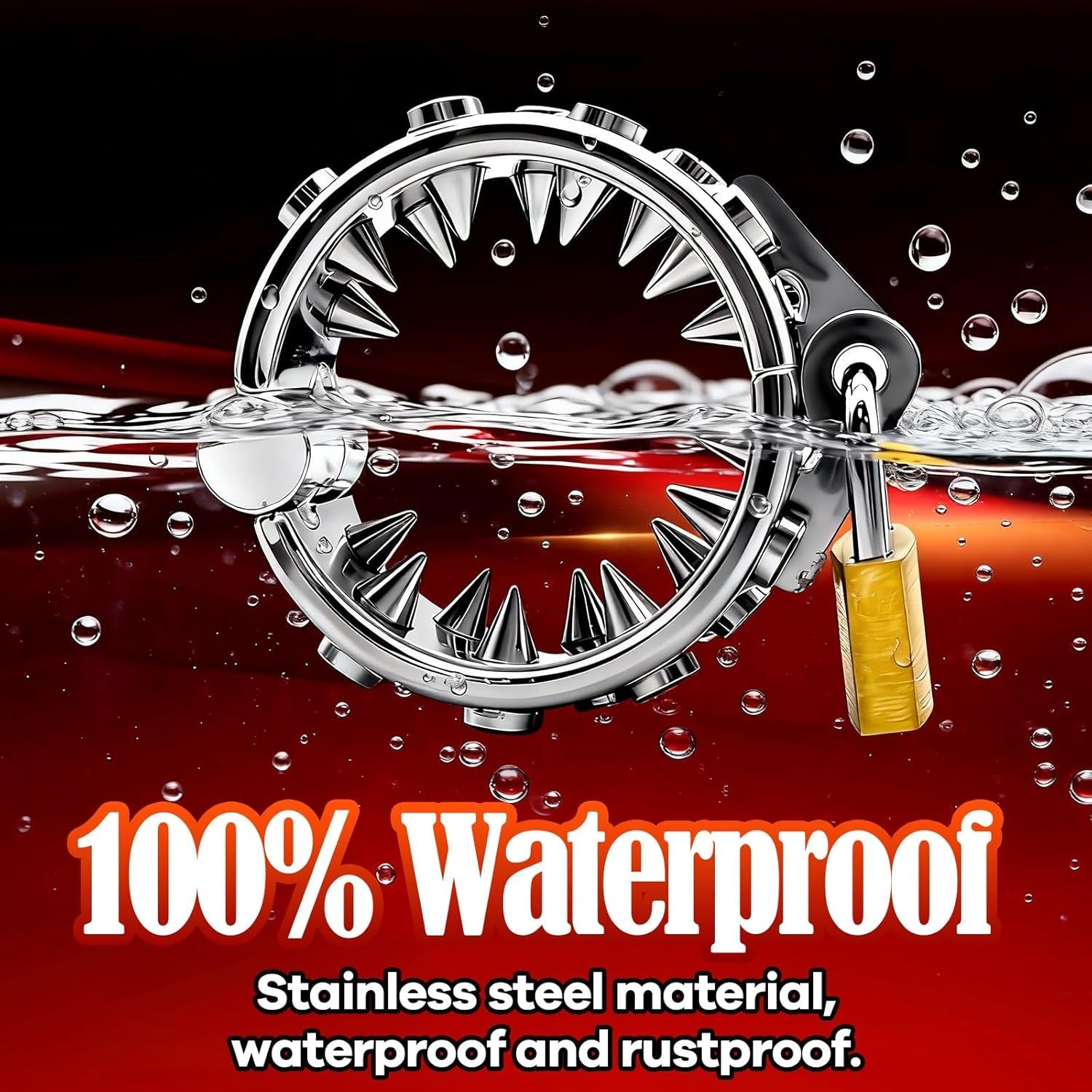 SpikeLock Stainless Steel CBT BDSM Ball Stretcher