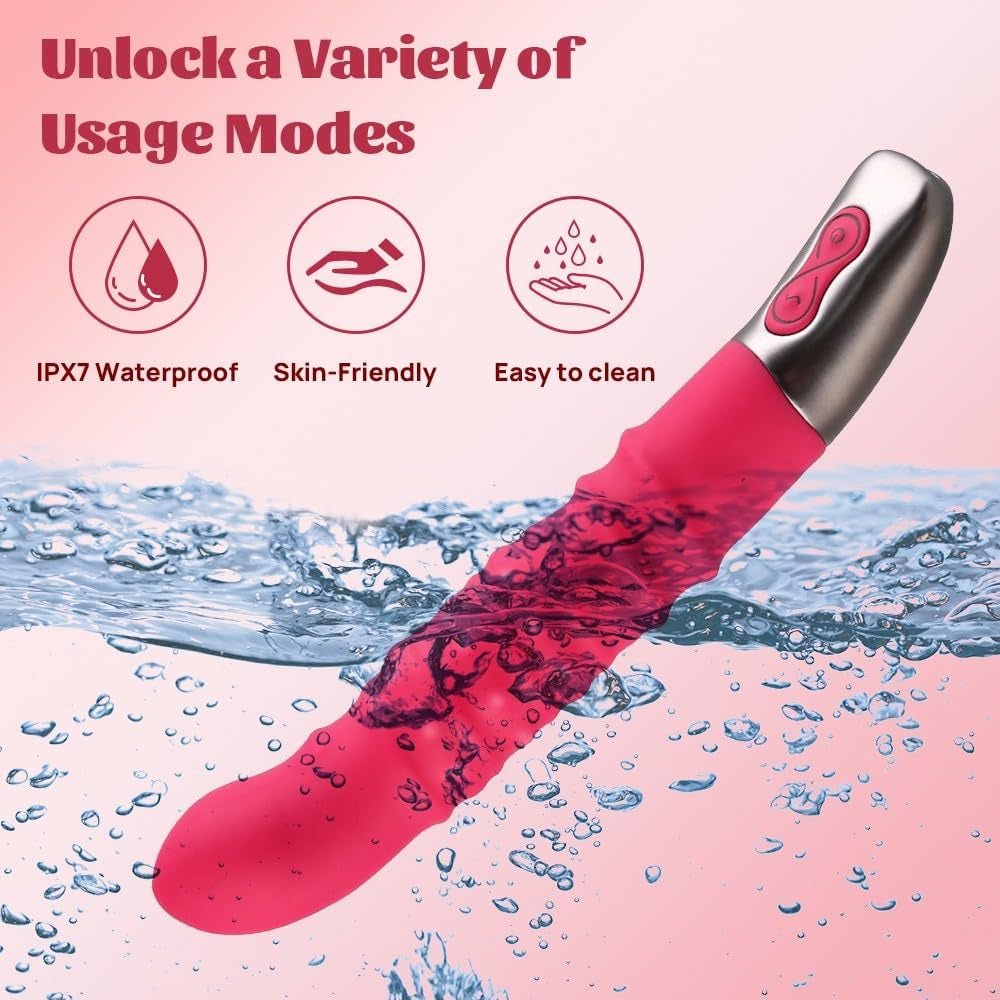 SpinLush Rotating Beads G-Spot Dildo Vibrator Wand