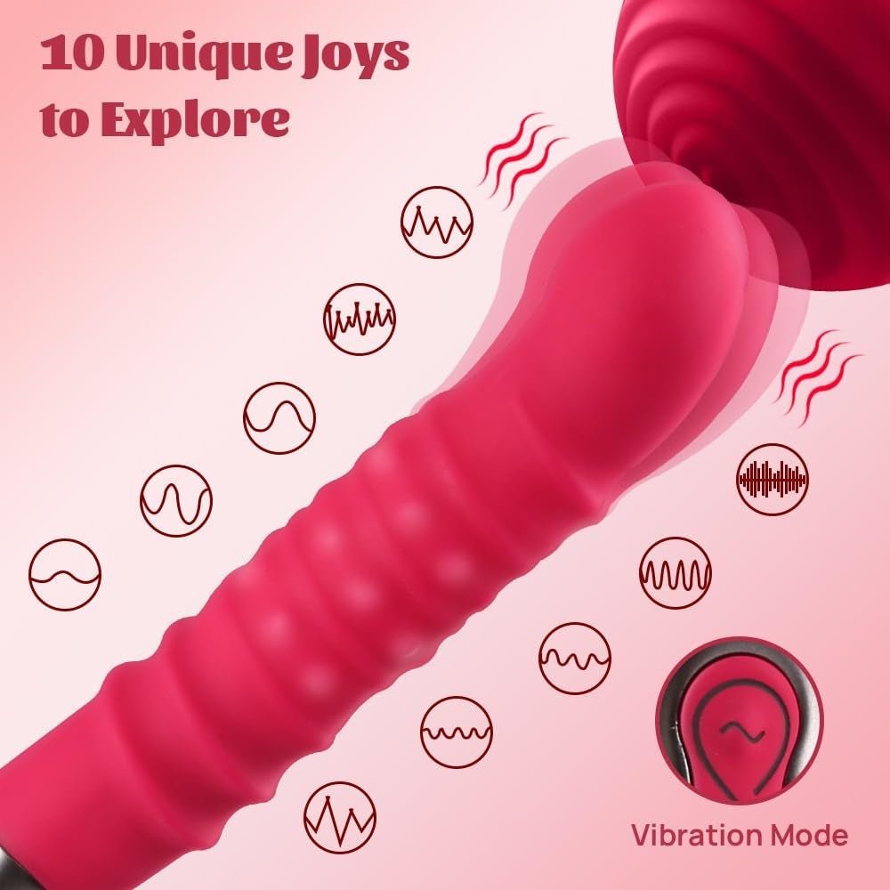 SpinLush Rotating Beads G-Spot Dildo Vibrator Wand