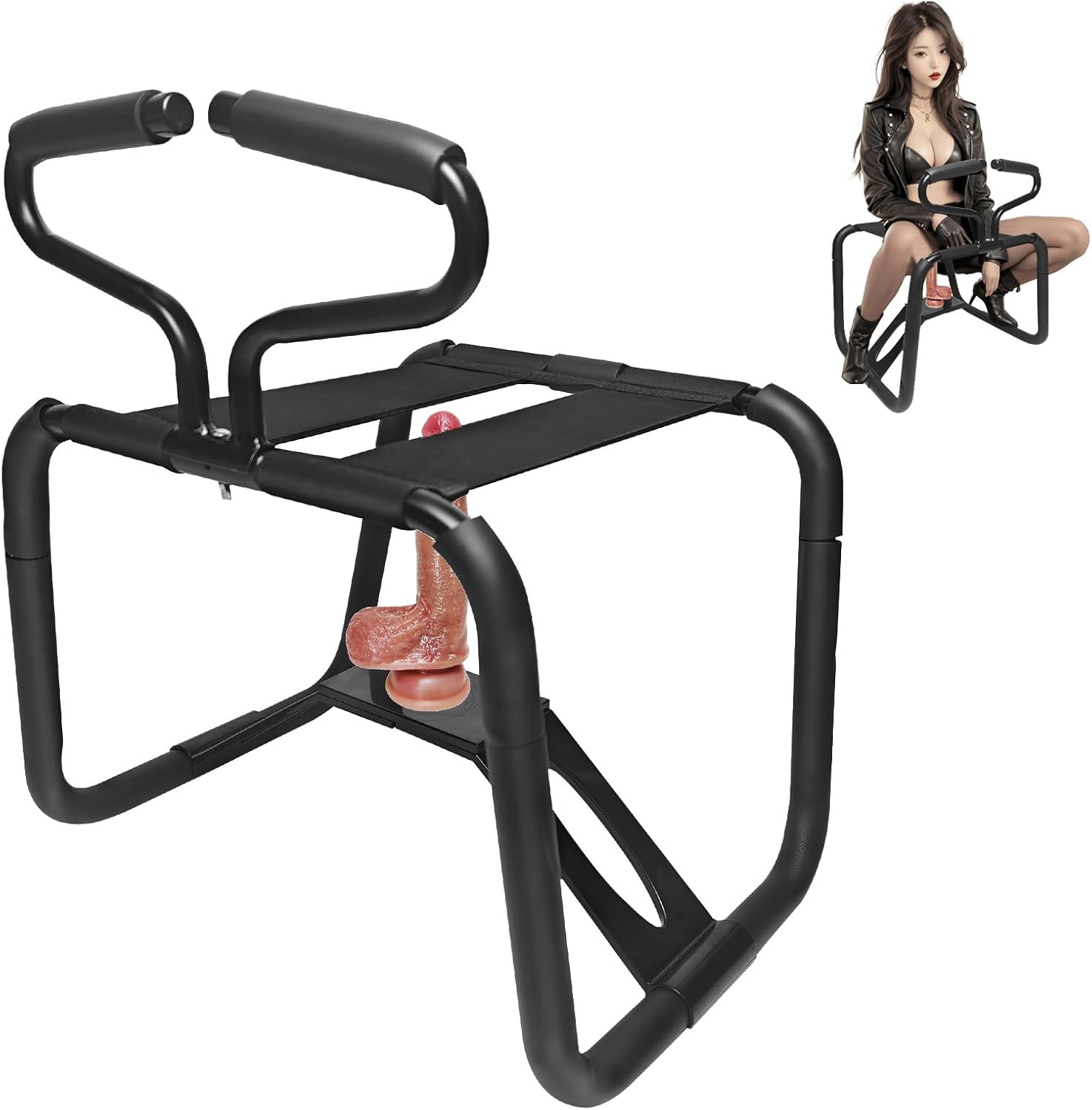 SpinThrust Sex Chair with Dildo & Armrests