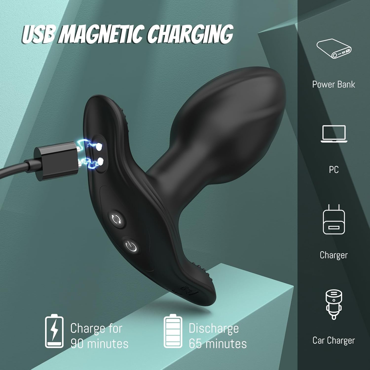 SpiralGrip Remote Rotating Anal Plug