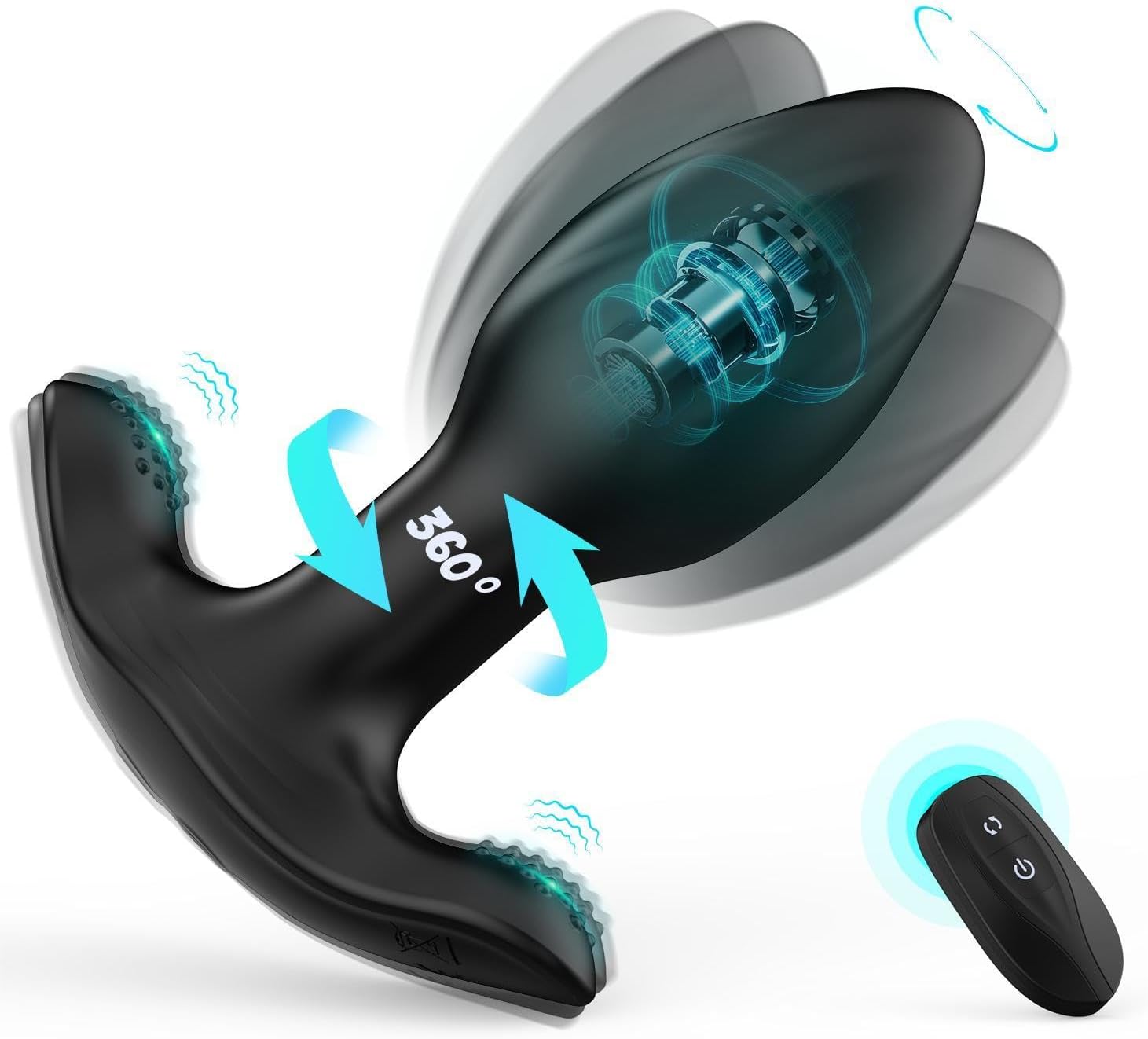 SpiralGrip Remote Rotating Anal Plug