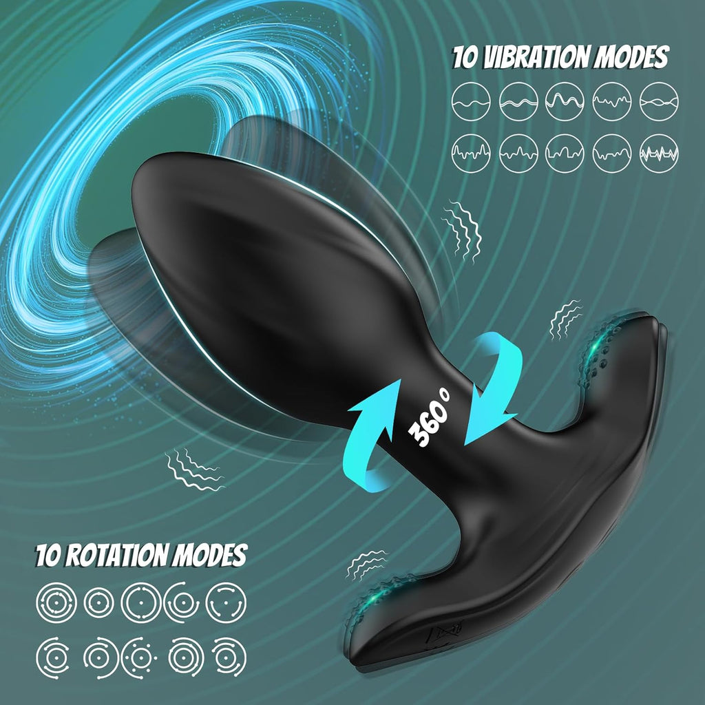 SpiralGrip Remote Rotating Anal Plug