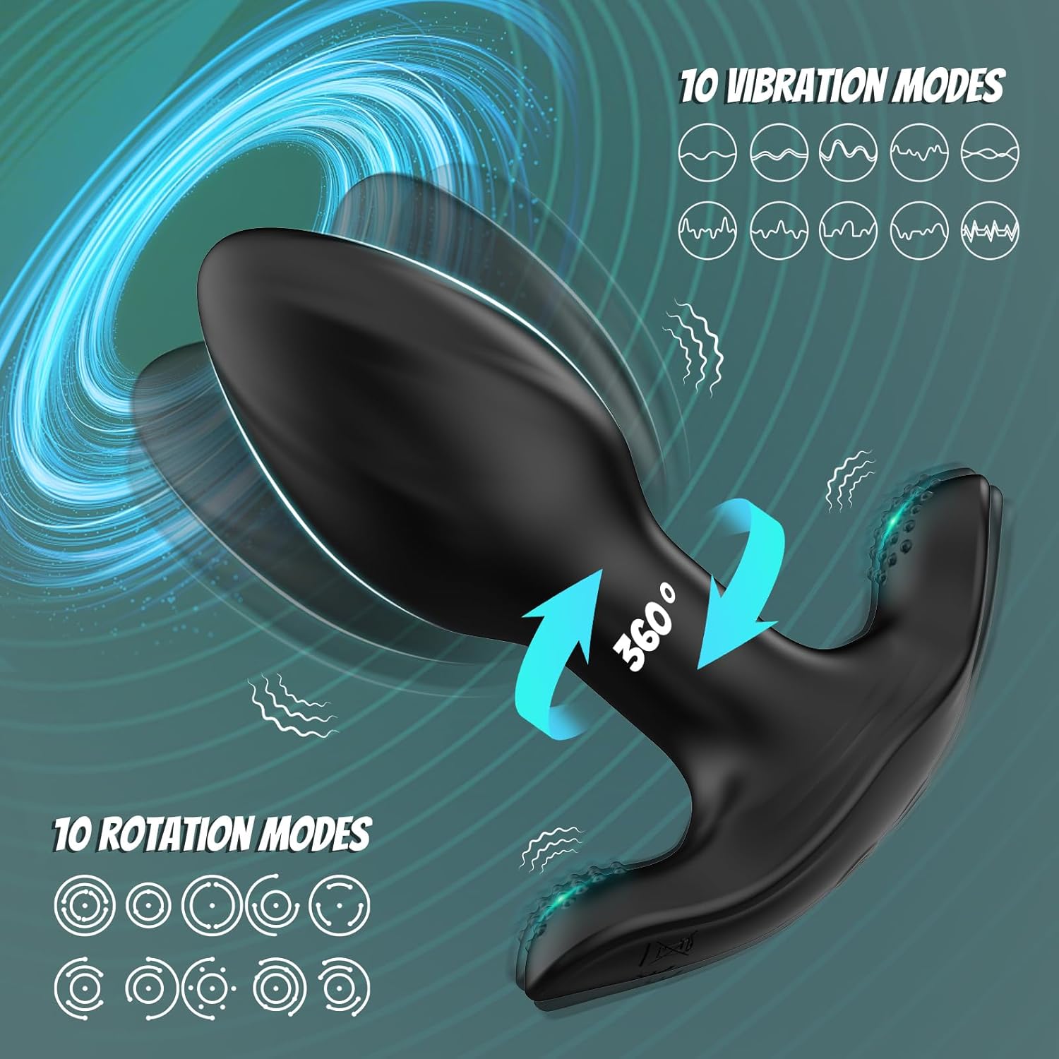 SpiralGrip Remote Rotating Anal Plug