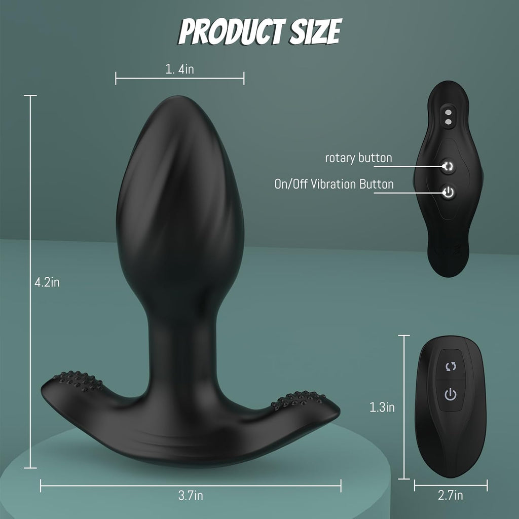 SpiralGrip Remote Rotating Anal Plug