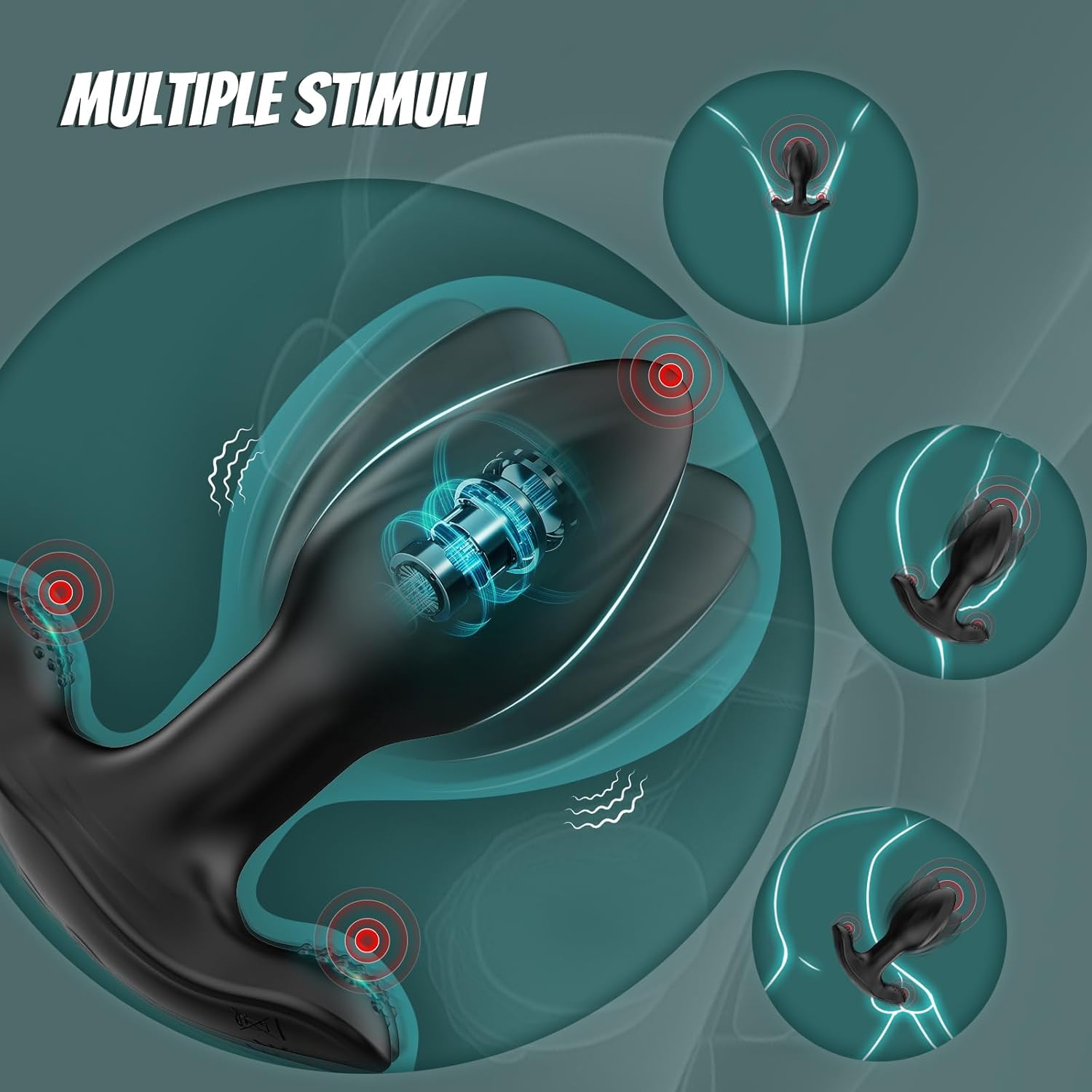 SpiralGrip Remote Rotating Anal Plug