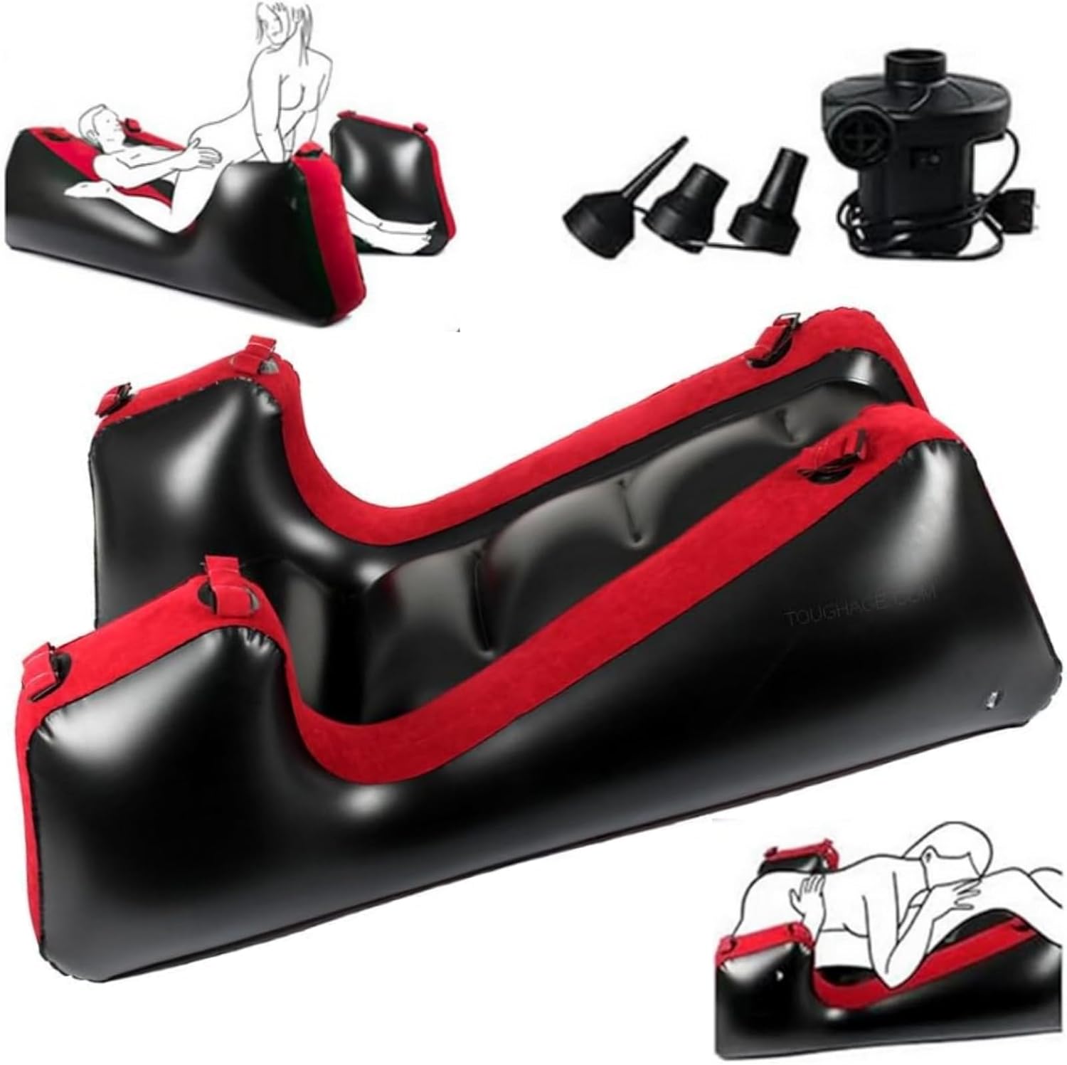 Inflatable Positioning Sofa | Ergonomic Intimacy Support Cushion for Couples | Portable Lounge Ramp for Bedroom or Travel
