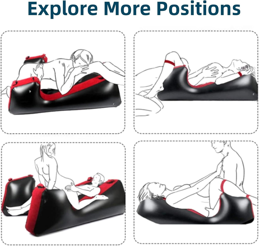 Inflatable Positioning Sofa | Ergonomic Intimacy Support Cushion for Couples | Portable Lounge Ramp for Bedroom or Travel
