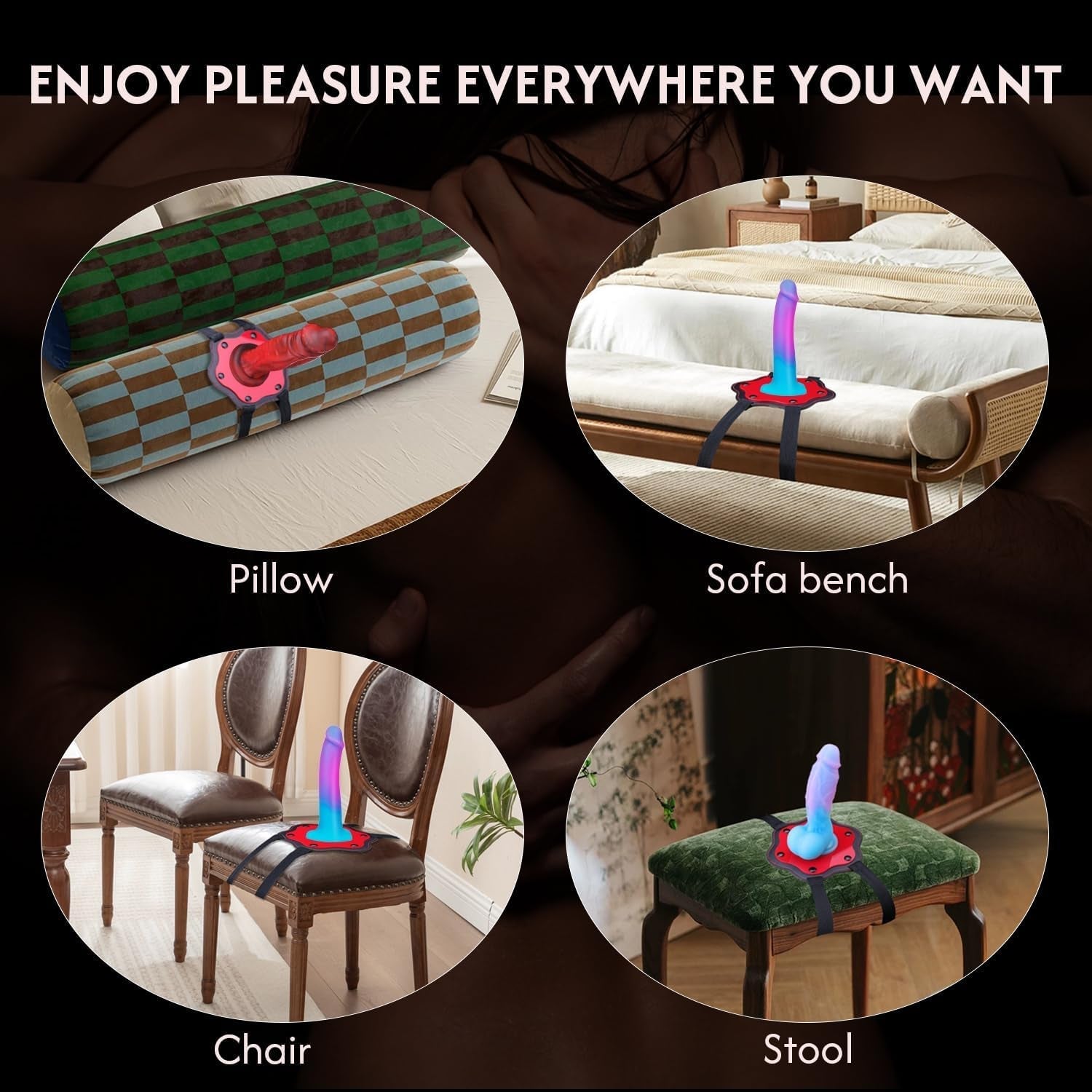 StarLuxe Suction Cup Dildo Saddle