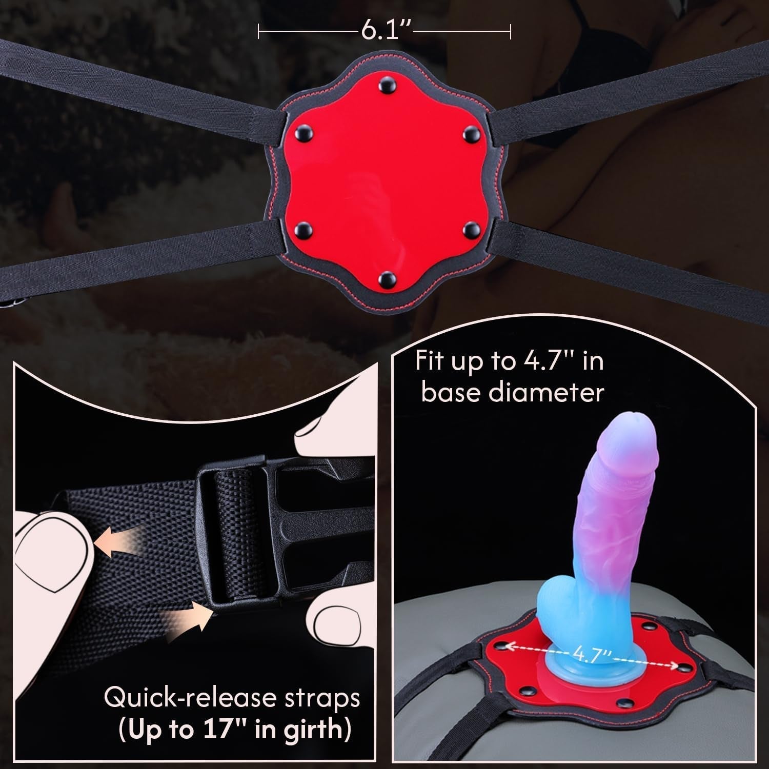 StarLuxe Suction Cup Dildo Saddle