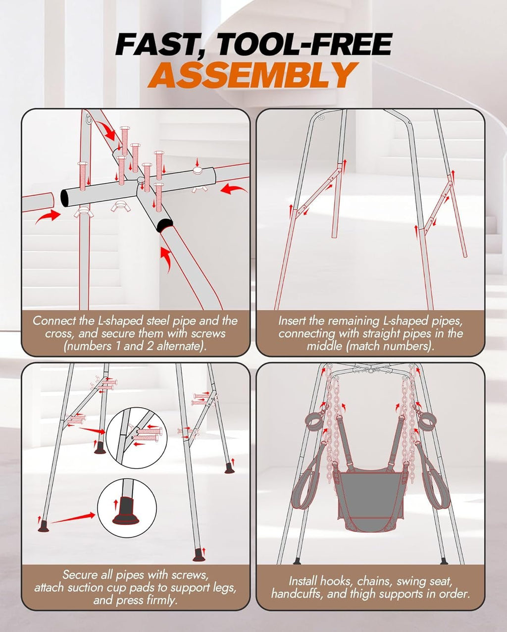 SteelPlay Premium Sex Swing Stand Set