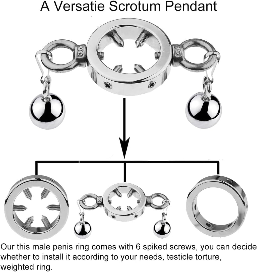 SteelVise Adjustable Stainless Steel CBT Ball Stretcher