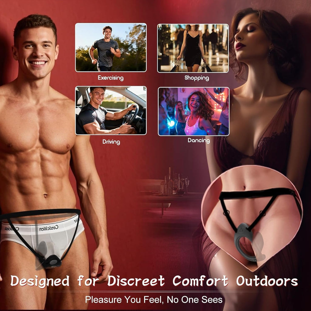 StrapPulse Wearable Anal Vibrator Couples Plug