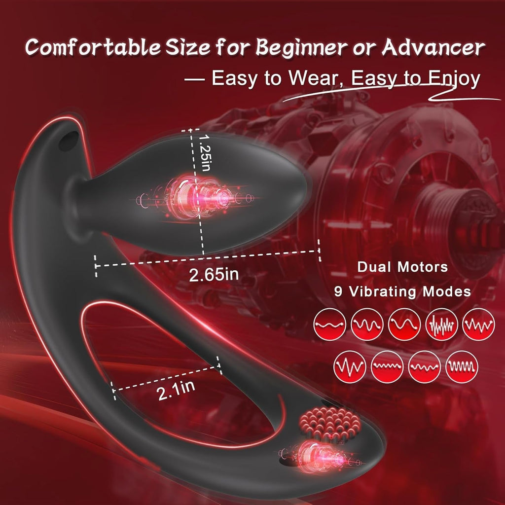 StrapPulse Wearable Anal Vibrator Couples Plug