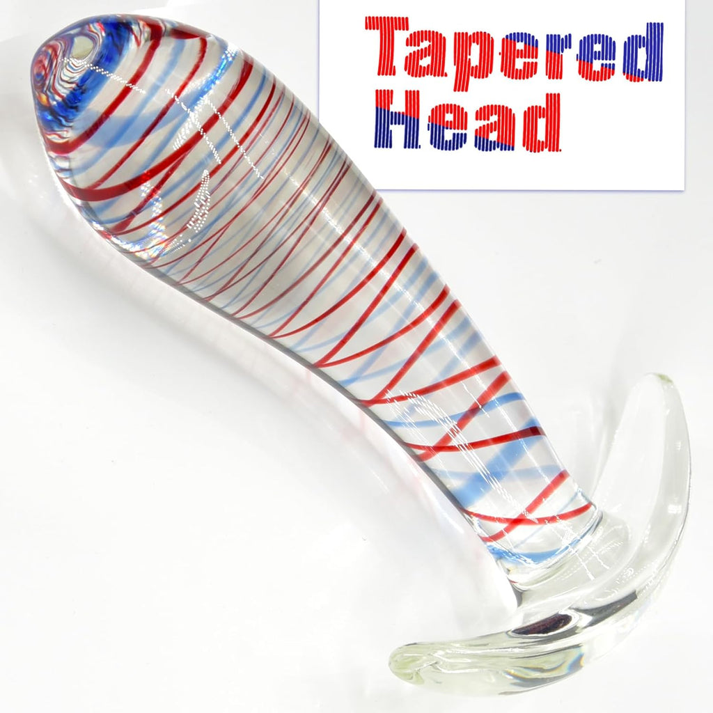 StripeGlow Glass Anal Plug