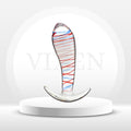 StripeGlow Glass Anal Plug