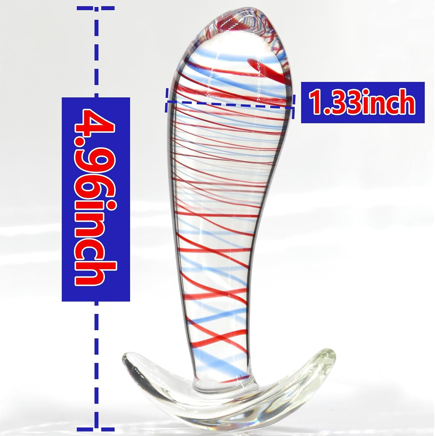 StripeGlow Glass Anal Plug