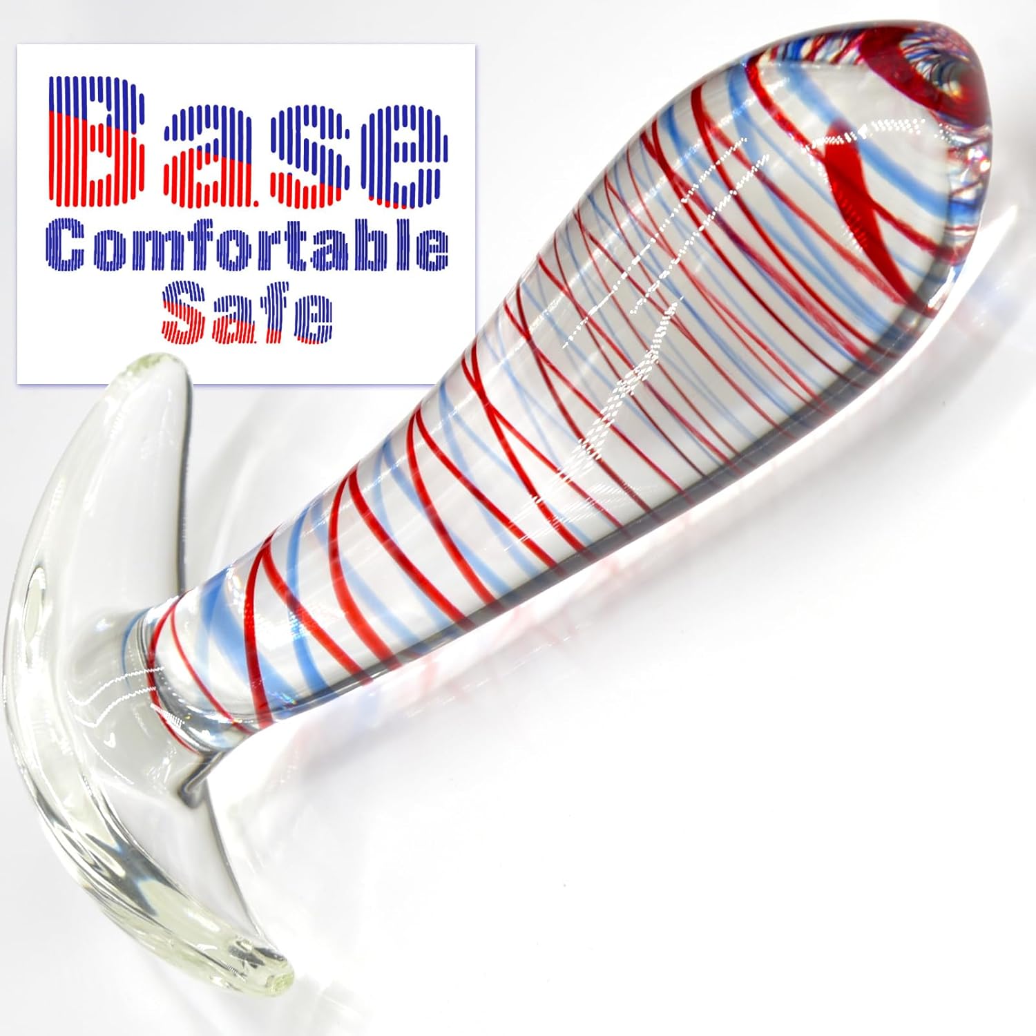 StripeGlow Glass Anal Plug