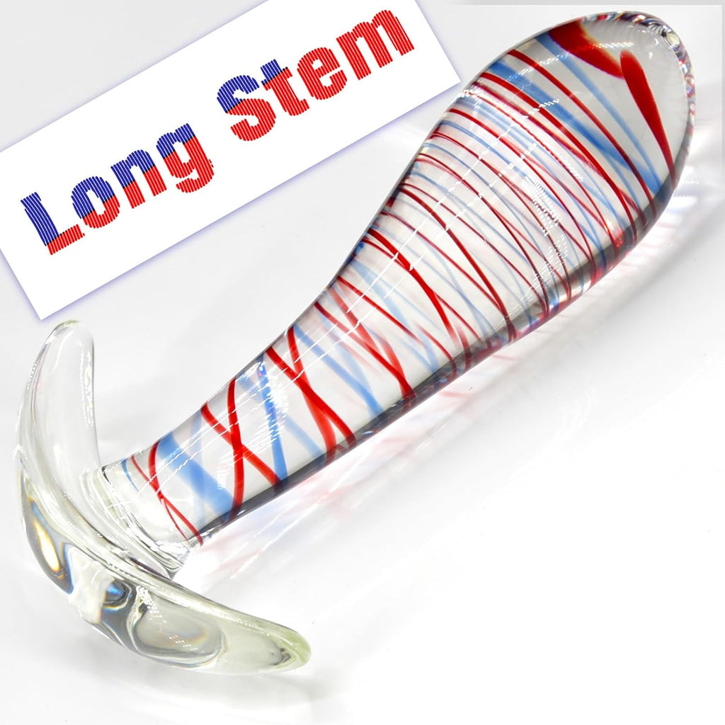 StripeGlow Glass Anal Plug