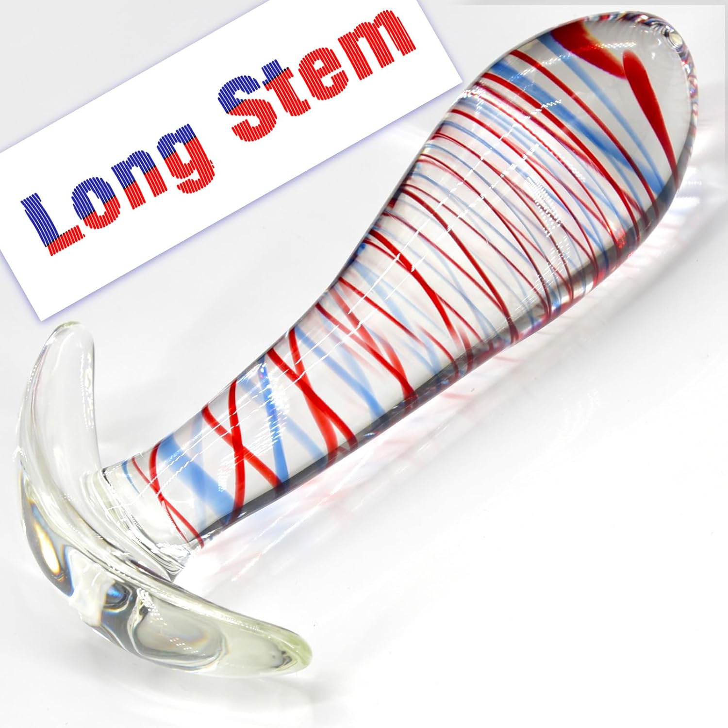 StripeGlow Glass Anal Plug