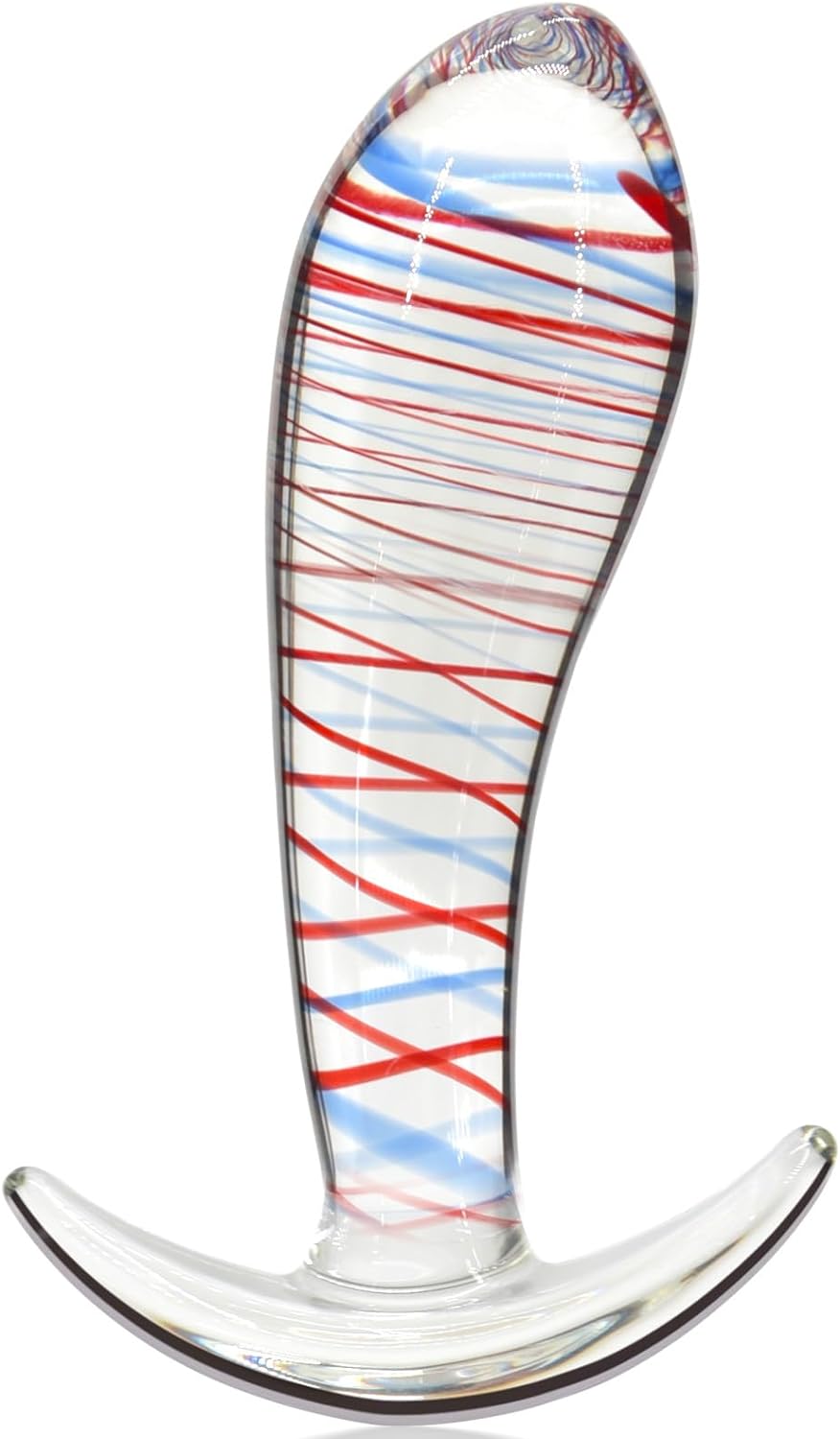 StripeGlow Glass Anal Plug