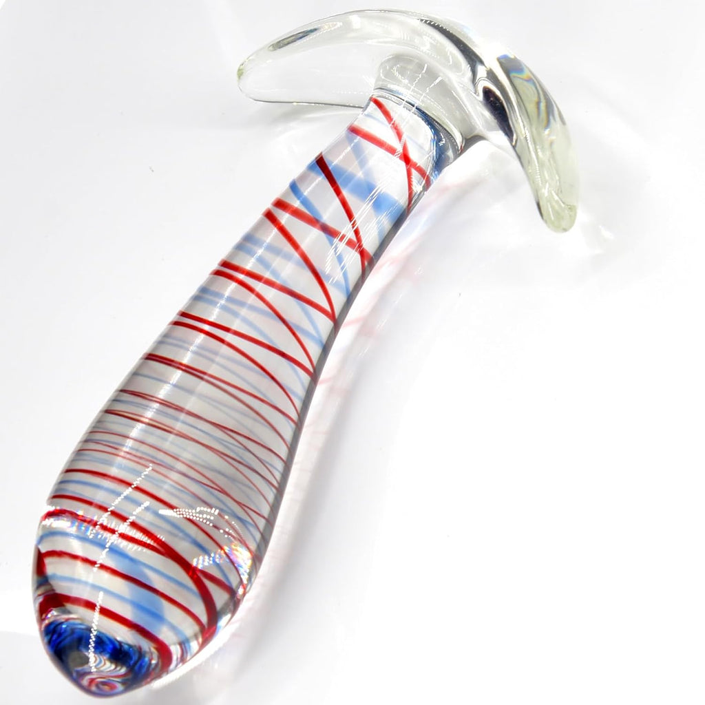 StripeGlow Glass Anal Plug