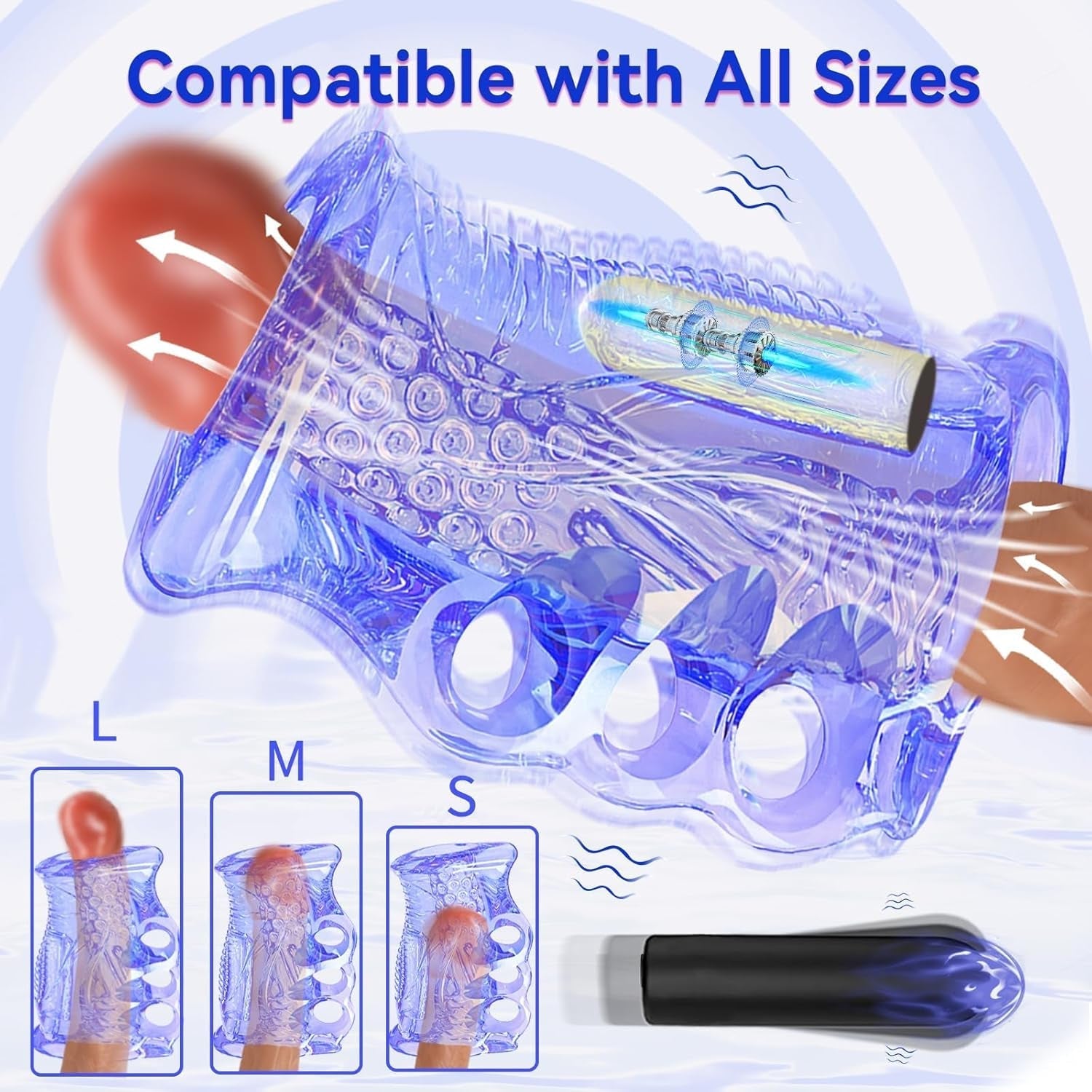 StrokeLock Male Stroker Sleeve with Bullet Vibrator