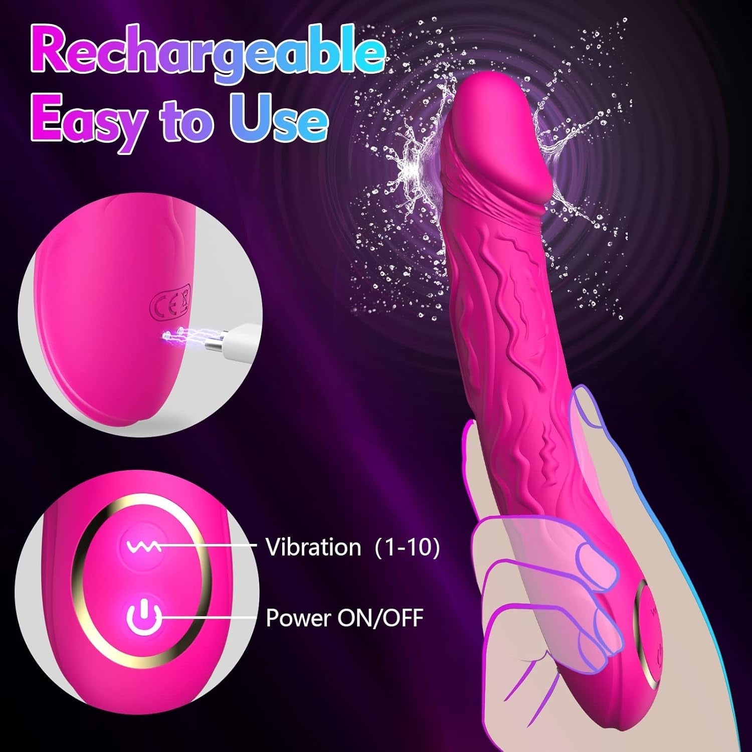 StrokeLuxe Realistic G-Spot Vibrator Dildo