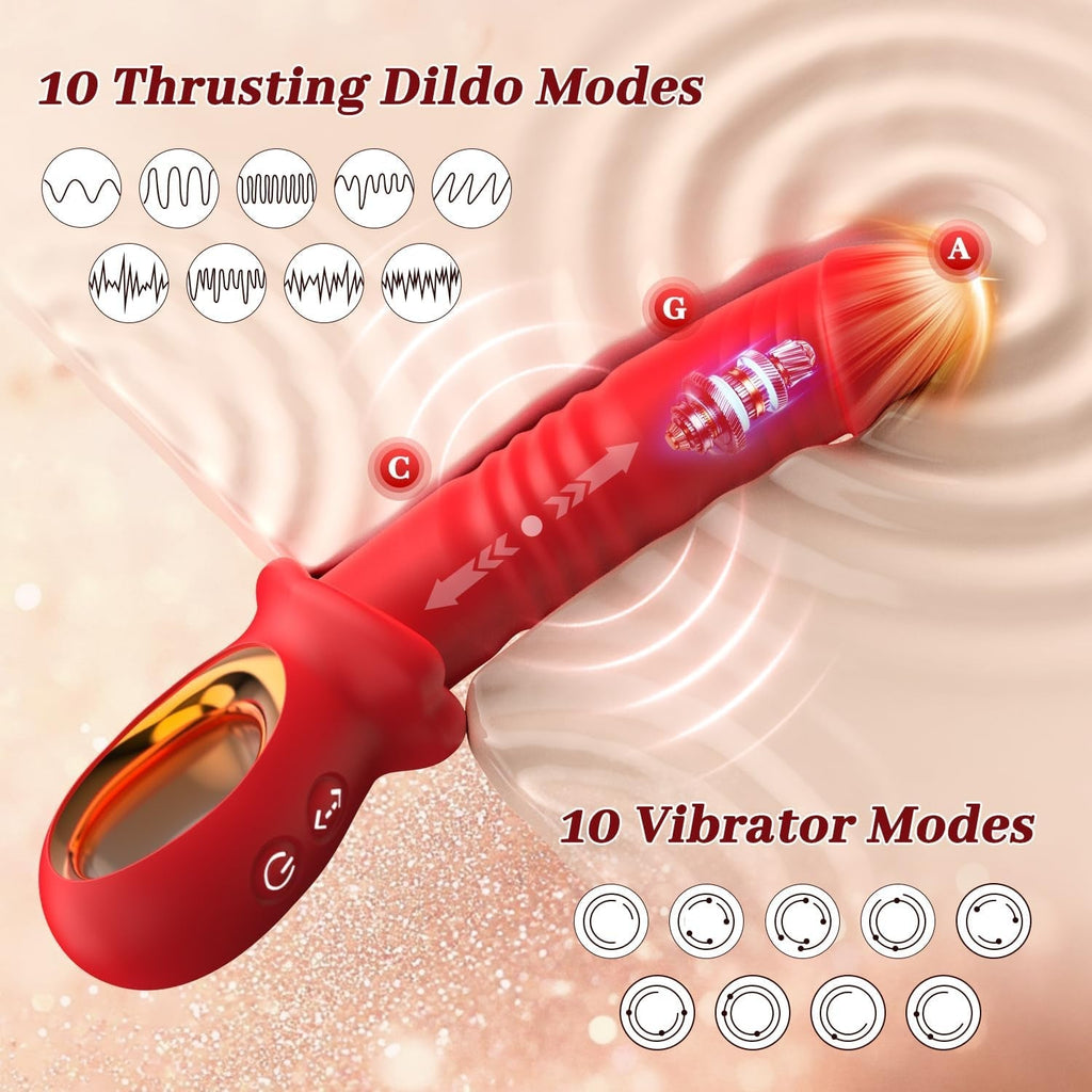 StrokeTempo Thrusting G-Spot Dildo Vibrator