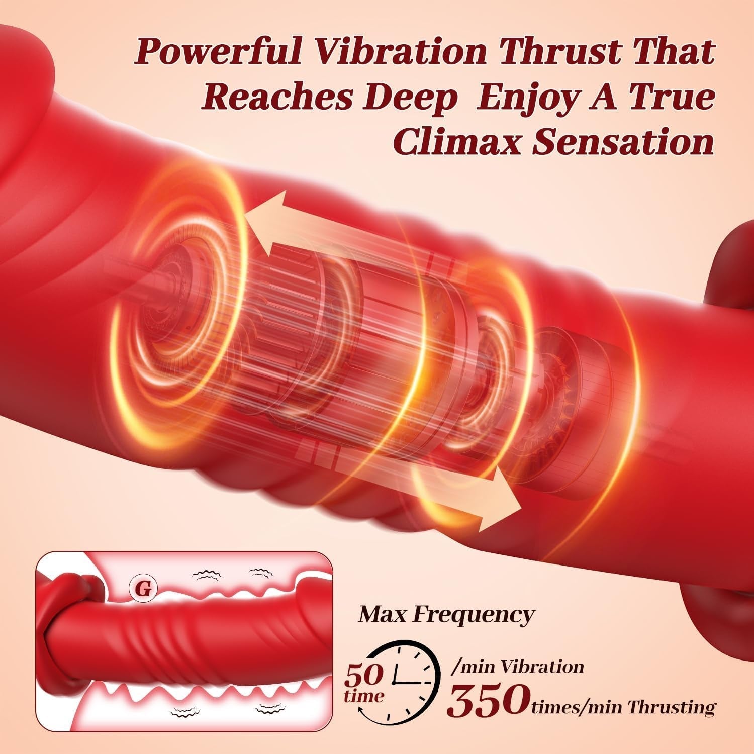 StrokeTempo Thrusting G-Spot Dildo Vibrator