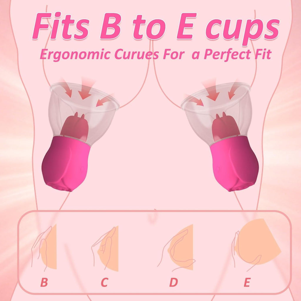 SuctionRose App-Controlled Nipple Sucker Vibrators