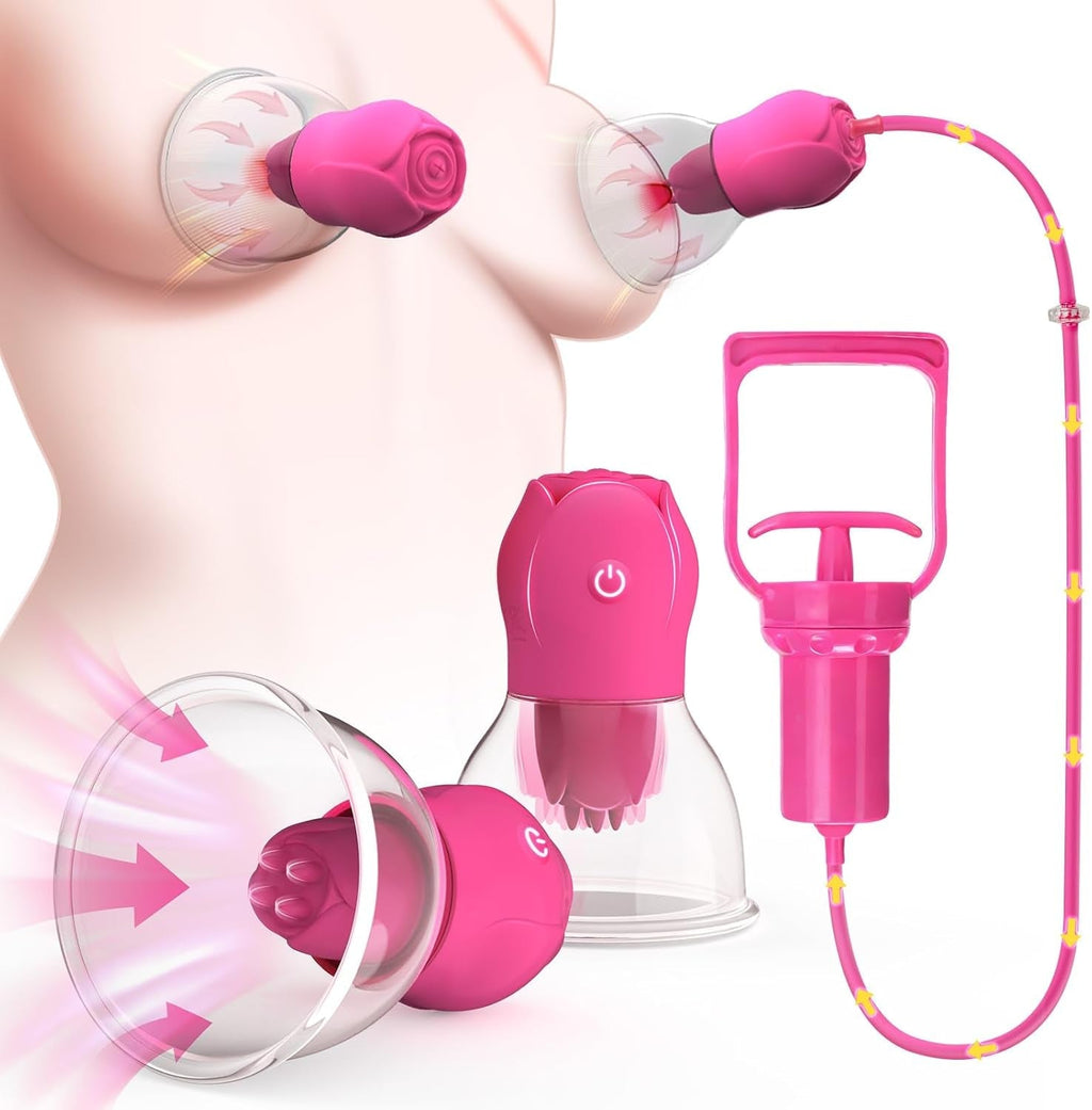SuctionRose App-Controlled Nipple Sucker Vibrators