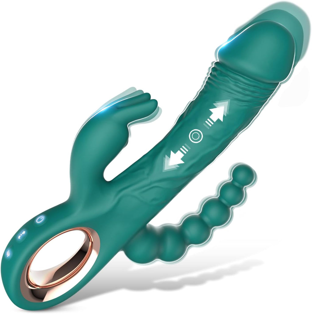 SuperX Thrusting Rabbit Vibrator with Anal Beads