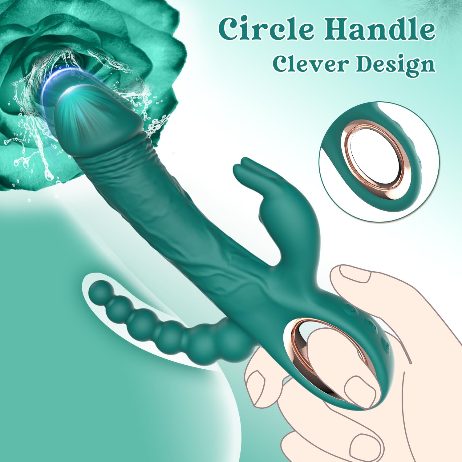 SuperX Thrusting Rabbit Vibrator with Anal Beads