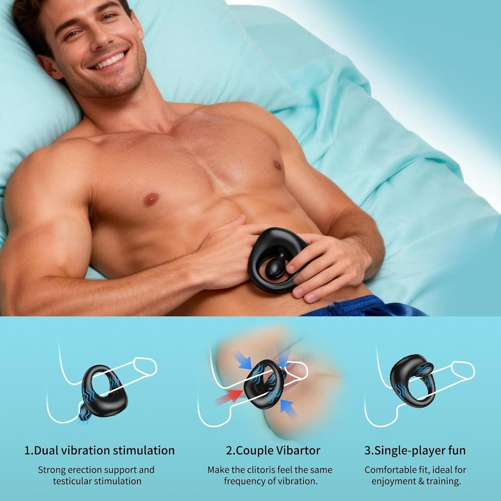 SurgeBond Vibrating Triple-Motor Cock Ring for Couples