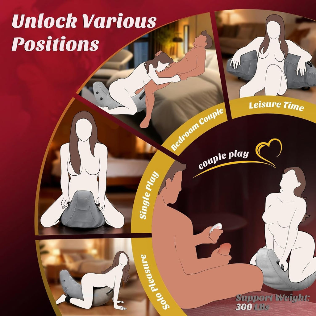 SwingSaddle Sex Position Pillow Dildo Mount with Vibrator