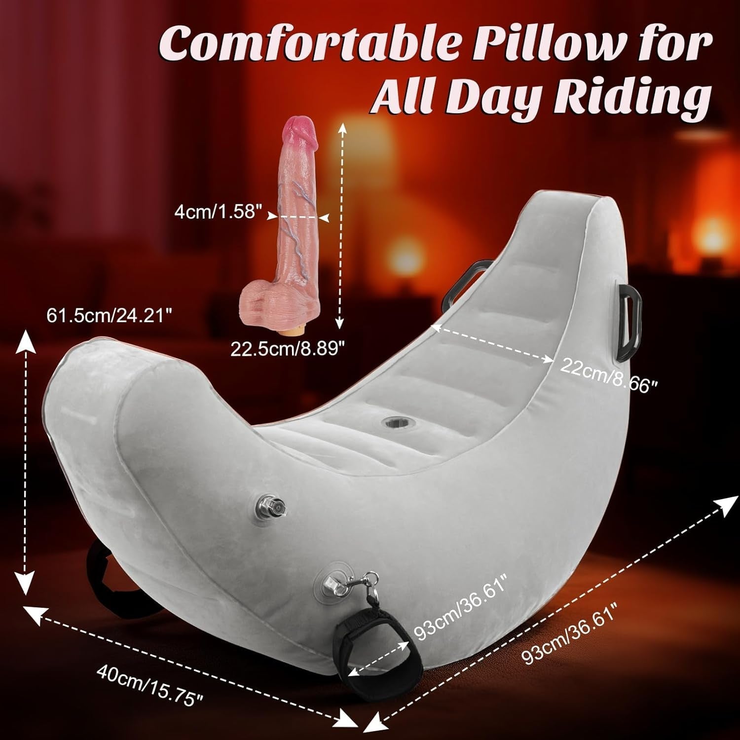 SwingSaddle Sex Position Pillow Dildo Mount with Vibrator