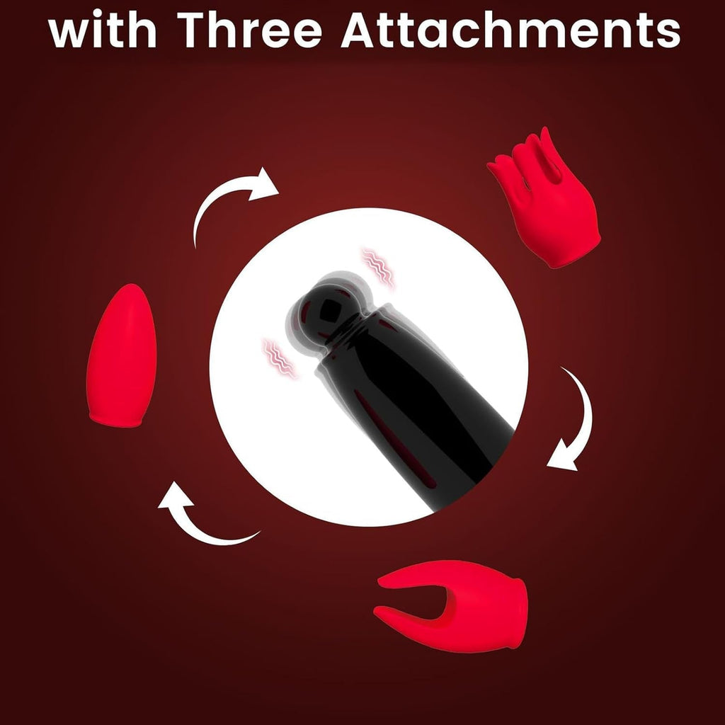 SwitchKiss Bullet Vibrator with 3 Heads