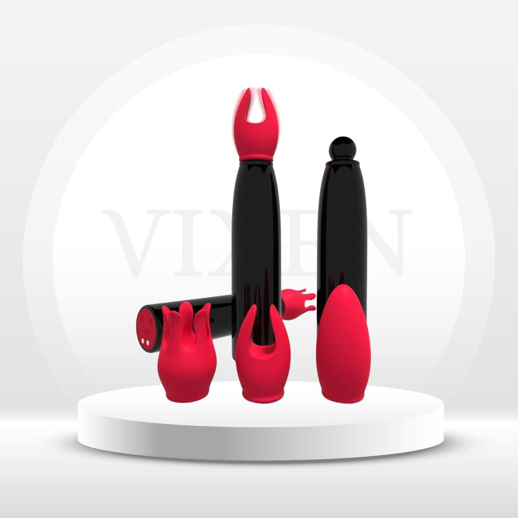 SwitchKiss Bullet Vibrator with 3 Heads